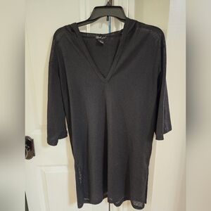 Beach By Exist Black V-Neck Tunic Swim Cover Up